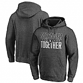 Men's Oakland Raiders Heather Charcoal Stronger Together Pullover Hoodie,baseball caps,new era cap wholesale,wholesale hats